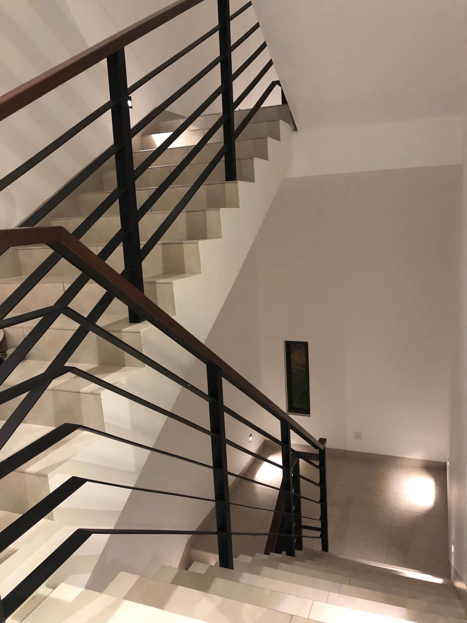 Staircase connecting the three floors